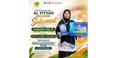 Kepala SMPIT Al Fityah Pekanbaru Raih Penghargaan Duta Guru Favorit pada CBP Rupiah Championship 2026