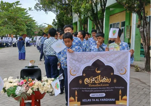 Semarak Pawai dan tarhib Ramadhan 1447 H SMPIT Al Fityah